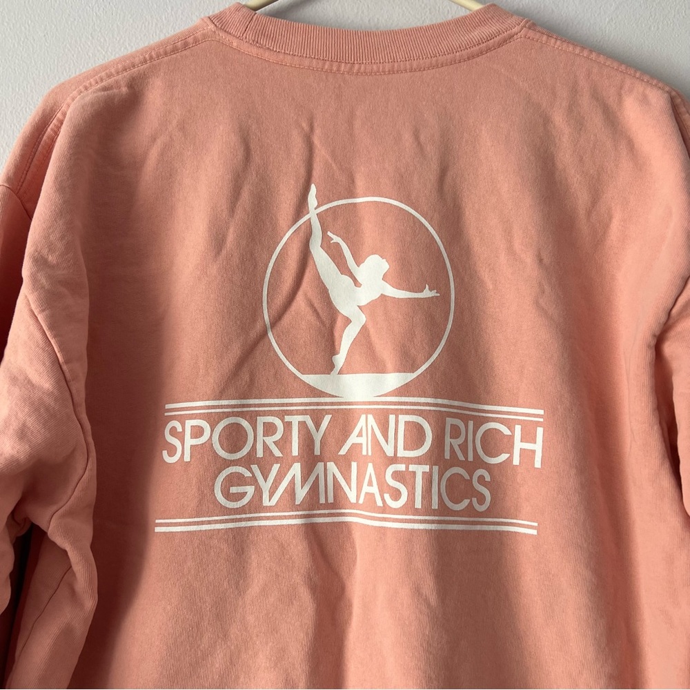 Sporty & Rich Pink Gymnastics Crewneck Sweatshirt - Picture 7 of 11